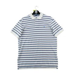 Second life - Koszulka polo męska Poney brodé 100% coton Blanc - Stan dobry. Białe koszulki polo męskie Ralph Lauren, m, bez wzorów, z bawełny, bez kołnierzyka, bez ramiączek, na golfa. Za 146.96 zł.