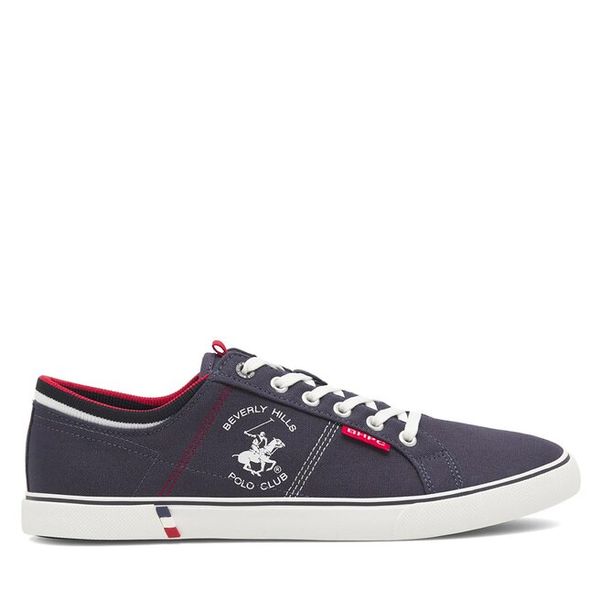 Trampki Beverly Hills Polo Club. Niebieskie trampki męskie Beverly Hills Polo Club, bez wzorów, bez zapięcia. Za 149.99 zł.