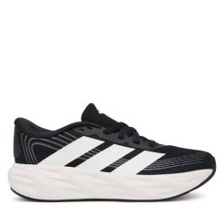 Sneakersy adidas. Czarne trampki i tenisówki chłopięce Adidas, bez wzorów, bez zapięcia. Za 199.99 zł.