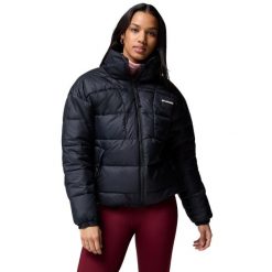 Kurtka sportowa damska Pike Lake Jacket. Czarne kurtki sportowe damskie Columbia, s, bez wzorów, z materiału, z kapturem. Za 625.40 zł.