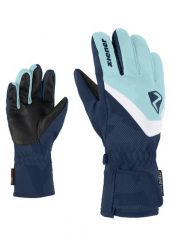 Rękawiczki dziecięce Ziener Loriko AS Glove Junior. Niebieskie rękawiczki dziecięce Ziener, bez wzorów, z materiału. Za 139.99 zł.