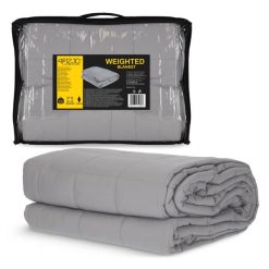 Kołdra obciążeniowa antystresowa 4FIZJO 9 kg. Szare kocyki dla dzieci 4FIZJO. Za 179.99 zł.