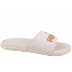 Klapki damskie Puma Popcat 20 Coquette. Czerwone klapki damskie Puma, bez wzorów, z materiału, bez obcasa. Za 204.00 zł.