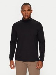 S.Oliver Golf 2153538 Czarny Regular Fit. Czarne bluzki z długim rękawem męskie S.Oliver, m, bez wzorów, z bawełny, bez kołnierzyka. Za 79.99 zł.
