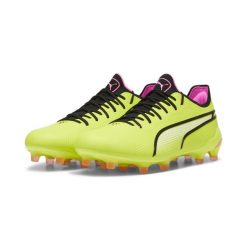 Buty piłkarskie KING ULTIMATE FG/AG PUMA Electric Lime Black Poison Pink Green. Czarne buty sportowe męskie Puma, z materiału, bez zapięcia, do piłki nożnej. W wyprzedaży za 485.25 zł.