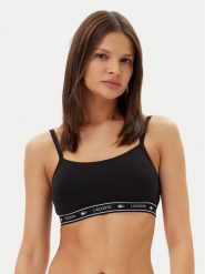 Lacoste Biustonosz top IF8166 Czarny. Czarne biustonosze Lacoste, bez wzorów, z bawełny. Za 79.99 zł.