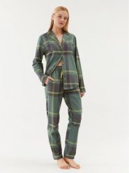 Triumph Piżama Boyfriend PW X Checks 10216554 Zielony Relaxed Fit. Zielone piżamy damskie Triumph, bez wzorów, z bawełny, bez ramiączek. Za 259.99 zł.