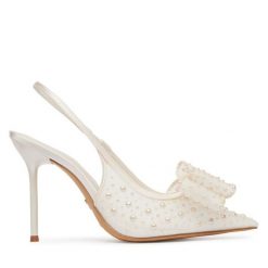 Szpilki Aldo. Białe szpilki damskie Aldo, bez wzorów, bez obcasa, bez zapięcia. Za 499.99 zł.