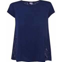 Top DEHA EASY. Niebieskie t-shirty damskie Deha, bez wzorów, z bawełny, klasyczne, bez kołnierzyka. W wyprzedaży za 90.00 zł.