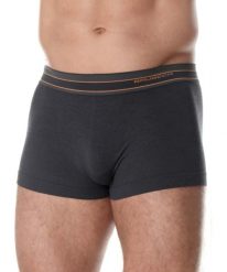 Bokserki z wełną merino męskie Brubeck ACTIVE WOOL. Szare bielizna termoaktywna męska Brubeck, l, bez wzorów, z poliamidu. Za 84.99 zł.