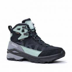 Buty sportowe trekkingowe damskie Aku Adapta Gore-tex. Czarne obuwie sportowe damskie Aku, bez wzorów, z gore-texu, trekkingowe. Za 399.00 zł.
