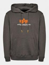 Alpha Industries Bluza Basic 178312 Szary Regular Fit. Szare bluzy męskie Alpha Industries, m, bez wzorów, z bawełny, bez kaptura. Za 249.99 zł.