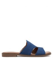 Lasocki Klapki WI23-FOXI-57 Niebieski. Niebieskie klapki damskie Lasocki, bez wzorów, ze skóry, bez obcasa. Za 149.99 zł.