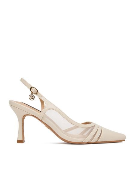 Nine West Szpilki CEO-CR422-D3005C Écru. Białe szpilki damskie Nine West, bez wzorów, z materiału, bez obcasa, bez zapięcia. Za 229.99 zł.