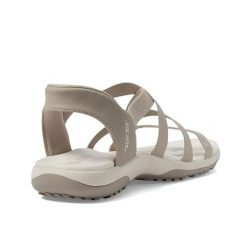 Sandały SKECHERS REGGAE SLIM Brązowy. Brązowe sandały damskie Skechers, bez wzorów, z tkaniny, bez obcasa, bez zapięcia. Za 259.99 zł.