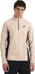 4f Bluza polarowa męska 4F M066 beżowa 4FWAW25UFLEM066 83S L. Brązowe bluzy męskie 4f, l, bez wzorów, z polaru, bez kaptura. Za 109.99 zł.