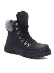 Go Soft Trapery KATJA SWS6157-01 Czarny. Czarne śniegowce i trapery damskie GO SOFT, z materiału. Za 129.99 zł.