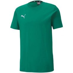 Koszulka do piłki nożnej męska Puma teamGOAL 23 Casuals Tee. Zielone buty sportowe męskie Puma, m, bez wzorów, bez kołnierzyka, bez ramiączek, na fitness i siłownię. Za 135.32 zł.