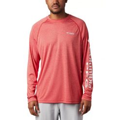 Koszulka sportowa męska Columbia Terminal Tackle Heather LS z długim rękawem. Czerwone bluzy męskie Columbia, na lato, l, bez wzorów, bez kołnierzyka, bez ramiączek. W wyprzedaży za 271.00 zł.