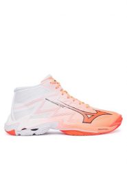Mizuno Buty halowe Wave Lightning Elite Mid V1GA2605 Koralowy. Pomarańczowe buty sportowe męskie Mizuno, z materiału, bez zapięcia. Za 709.99 zł.