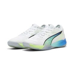 Buty do piłki ręcznej unisex Eliminate NITRO™ SQD 4 ENERGY PUMA. Białe obuwie sportowe damskie Puma, bez wzorów, do piłki ręcznej. Za 749.00 zł.