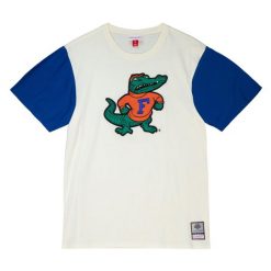 Koszulka Florida Gators University Of Florida. Białe koszulki sportowe męskie Mitchell & Ness, bez wzorów, z bawełny, bez kołnierzyka, bez ramiączek, do koszykówki. Za 238.00 zł.
