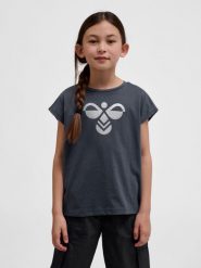 Koszulka dla dziewczynki Hummel Diez. Niebieskie t-shirty i topy dla dziewczynek Hummel, bez wzorów, z bawełny, bez ramiączek. Za 157.50 zł.