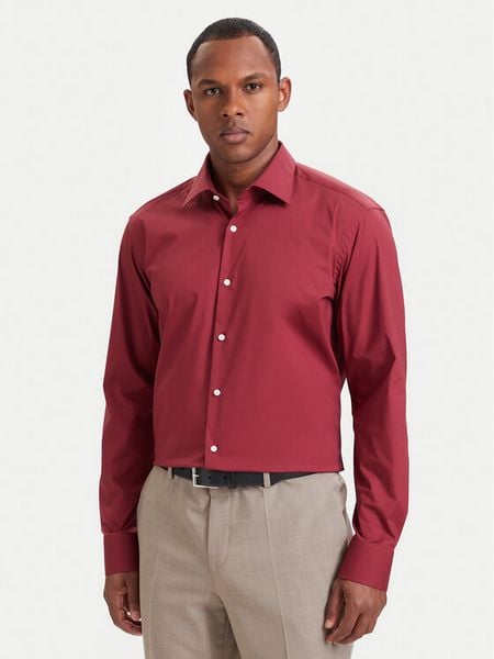 BOSS Koszula 50473265 Czerwony Regular Fit. Czerwone koszule męskie Boss, m, bez wzorów, biznesowe, bez kołnierzyka, bez ramiączek. Za 399.99 zł.