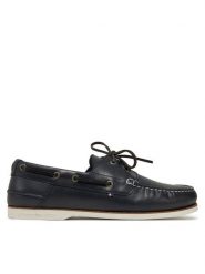 Tommy Hilfiger Półbuty Th Boat Shoe Core Lth FM0FM05569 Granatowy. Niebieskie półbuty na co dzień męskie Tommy Hilfiger, ze skóry, bez zapięcia. Za 379.99 zł.
