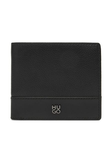 HUGO Portfel 50548315 Czarny. Czarne portfele męskie Hugo, bez wzorów, ze skóry. Za 303.99 zł.