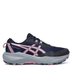 Buty do biegania Asics. Niebieskie obuwie sportowe damskie Asics, bez wzorów, do biegania. Za 329.99 zł.