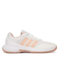 Buty do tenisa adidas. Białe obuwie sportowe damskie Adidas, bez wzorów, tenisowe. Za 299.99 zł.