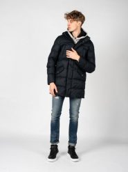 Parka turystyczna męska Levico. Czarne parki męskie Geox, m, bez wzorów, z poliesteru, z kapturem. Za 859.00 zł.