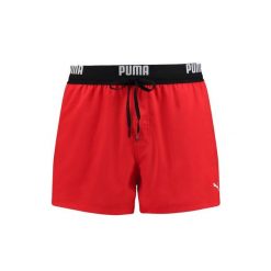 Kąpielówki męskie Logo Krótkie. Czerwone kąpielówki męskie Puma, m, bez wzorów, krótkie, na fitness i siłownię. Za 135.99 zł.