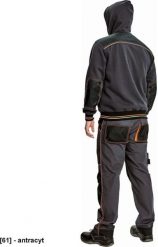 CERVA KNOXFIELD HOODIE - męska bluza z kapturem bawełna/poliester, wewnątrz nieszczotkowana tkanina frotte - antracyt L. Bluzy męskie CERVA, l, bez wzorów, z bawełny, z kapturem. Za 158.39 zł.