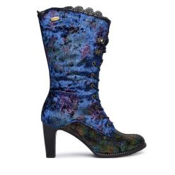 Kozaki Laura Vita. Niebieskie kozaki damskie Laura Vita, bez obcasa, na słupku. Za 639.99 zł.