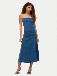 Vero Moda Sukienka jeansowa Ailey 10328202 Niebieski Regular Fit. Niebieskie sukienki damskie Vero Moda, m, bez wzorów, z bawełny, bez kołnierzyka, bez ramiączek. Za 129.99 zł.