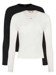 Tommy Jeans Komplet bluzek Essential DW0DW17716 Kolorowy Slim Fit. Bluzki damskie Tommy Jeans, l, bez wzorów, z bawełny, bez kołnierzyka, bez ramiączek. Za 239.99 zł.