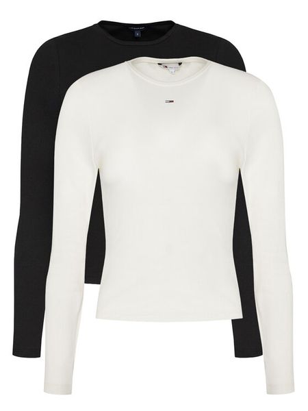 Tommy Jeans Komplet bluzek Essential DW0DW17716 Kolorowy Slim Fit. Bluzki damskie Tommy Jeans, l, bez wzorów, z bawełny, bez kołnierzyka, bez ramiączek. Za 239.99 zł.
