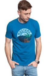 MUSTANG T SHIRT Alex C Print 1009534 5320. T-shirty męskie Mustang, m, bez wzorów, bez kołnierzyka. Za 69.99 zł.