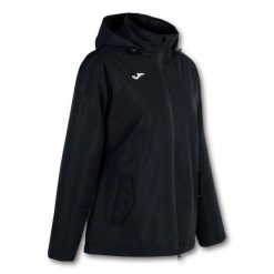 Kurtka sportowa damska Joma Trivor wiatrówka. Czarne kurtki damskie Joma, na zimę, m, bez wzorów, z materiału, z kapturem. Za 248.30 zł.