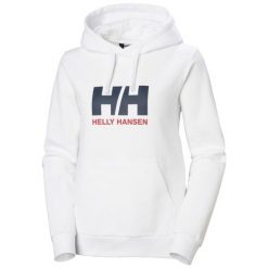 Damska bluza z kapturem z logo Helly Hansen 2.0. Białe bluzy damskie Helly Hansen, bez wzorów, z kapturem. Za 320.85 zł.