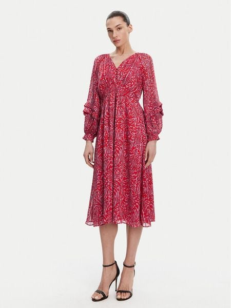 French Connection Sukienka codzienna 71YFO Czerwony Regular Fit. Czerwone sukienki damskie French Connection, na co dzień, bez wzorów, z syntetyku, bez kołnierzyka, bez ramiączek, proste. Za 309.99 zł.