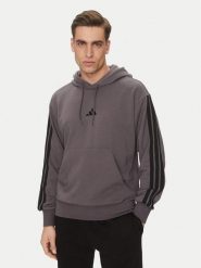 Adidas Bluza Essentials 3-Stripes JE6365 Szary Regular Fit. Szare bluzy męskie Adidas, m, bez wzorów, z bawełny, bez kaptura. Za 169.99 zł.