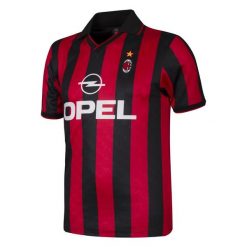 Retro koszulka piłkarska – Męska – AC Milan 1996 – Czarny - Czerwony. Czarne koszulki sportowe męskie COPA FOOTBALL, m, bez wzorów, bez kołnierzyka, bez ramiączek, do piłki nożnej. Za 338.19 zł.