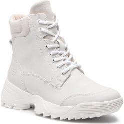 Trapery TAMARIS - 1-25710-31 White 100. Białe śniegowce i trapery damskie Tamaris, z nubiku. Za 349.90 zł.