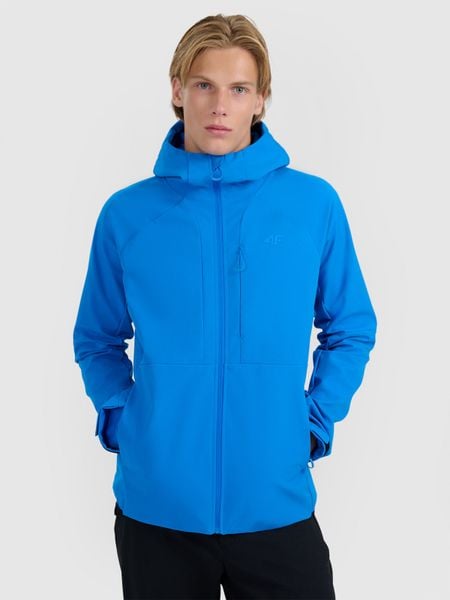 4F Kurtka softshell wiatroodporna membrana 10000 męska - niebieska M. Niebieskie kurtki męskie 4f, m, bez wzorów, z materiału, bez kaptura. Za 399.99 zł.