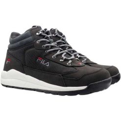 Trampki Męskie Skóra Średnia Wysokość Alpha. Czarne trampki męskie Fila, bez wzorów, z gumy, klasyczne, bez zapięcia. Za 568.99 zł.