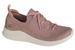 Buty do chodzenia damskie, Skechers Ultra Flex 2.0-Laser Focus. Czerwone obuwie sportowe damskie Skechers, bez wzorów, z materiału, trekkingowe. Za 149.99 zł.