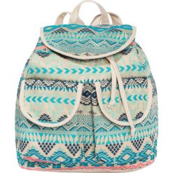 Plecak bonprix turkusowo-kolorowy. Niebieskie torebki shopper damskie bonprix, w kolorowe wzory, z bawełny. Za 59.99 zł.